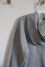 Adidas Regular Fit Fleece Lined Gray Hoodie | Youth L (14/16)