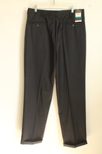 NEW Savane Heather Navy Pleated Dress Pants | 36X34