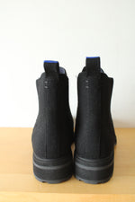 Rothy's The Lug Boot Onyx Black Knit Ankle Chelsea Boots | Size 7.5