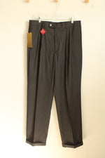 NEW Savane Gray Pleated Dress Pants | 36 X 34