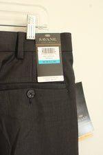 NEW Savane Gray Pleated Dress Pants | 36 X 34