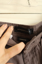 Aeropostale Gray Cotton Canvas Carpenter Pants | 38 X 30