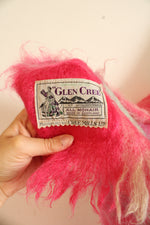 Glen Cree All Mohair Made In Scotland Plaid Accent Blanket