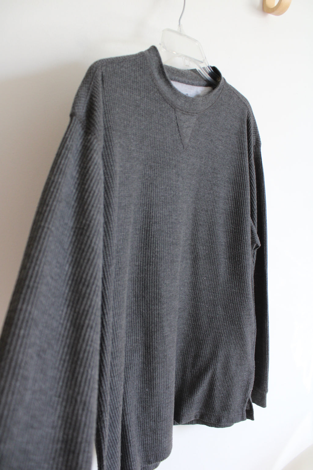 NEW Alpine Lakes Gray Waffle Knit Long Sleeved Shirt | L