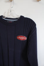 NEW Wrangler Pre-Washed Navy Ribbed Sweater | S