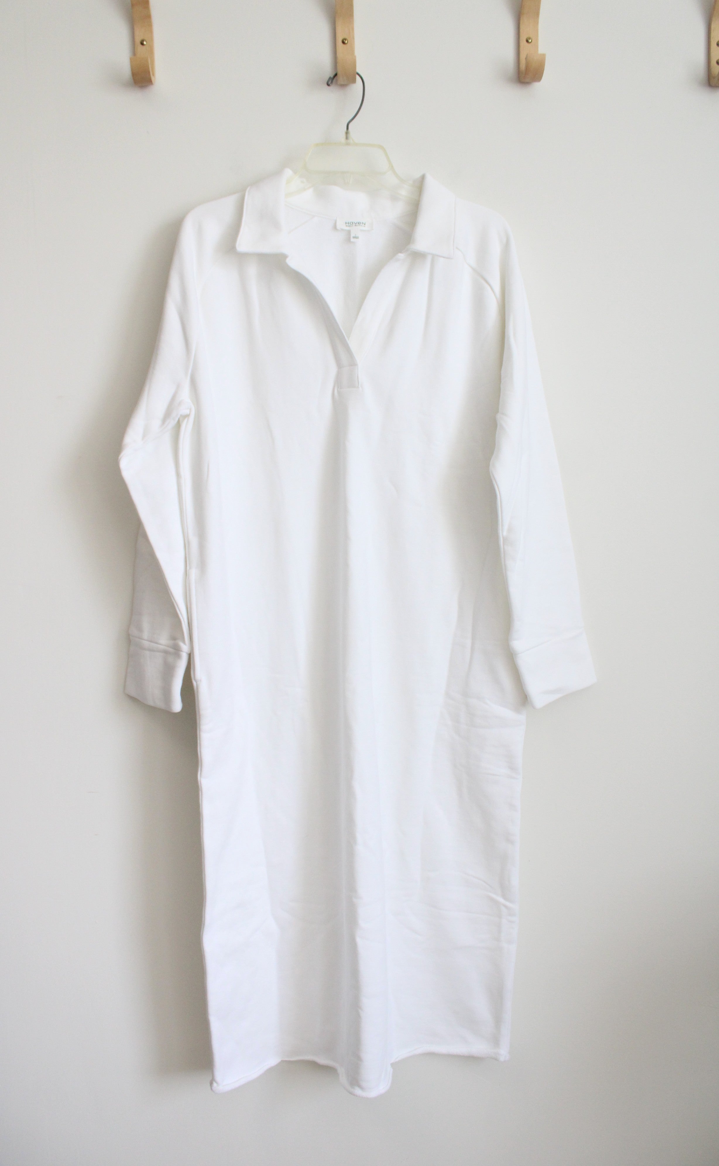 Haven White Organic Cotton Terry Lounge Dress