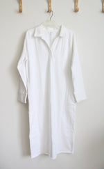 Haven White Organic Cotton Terry Lounge Dress | L