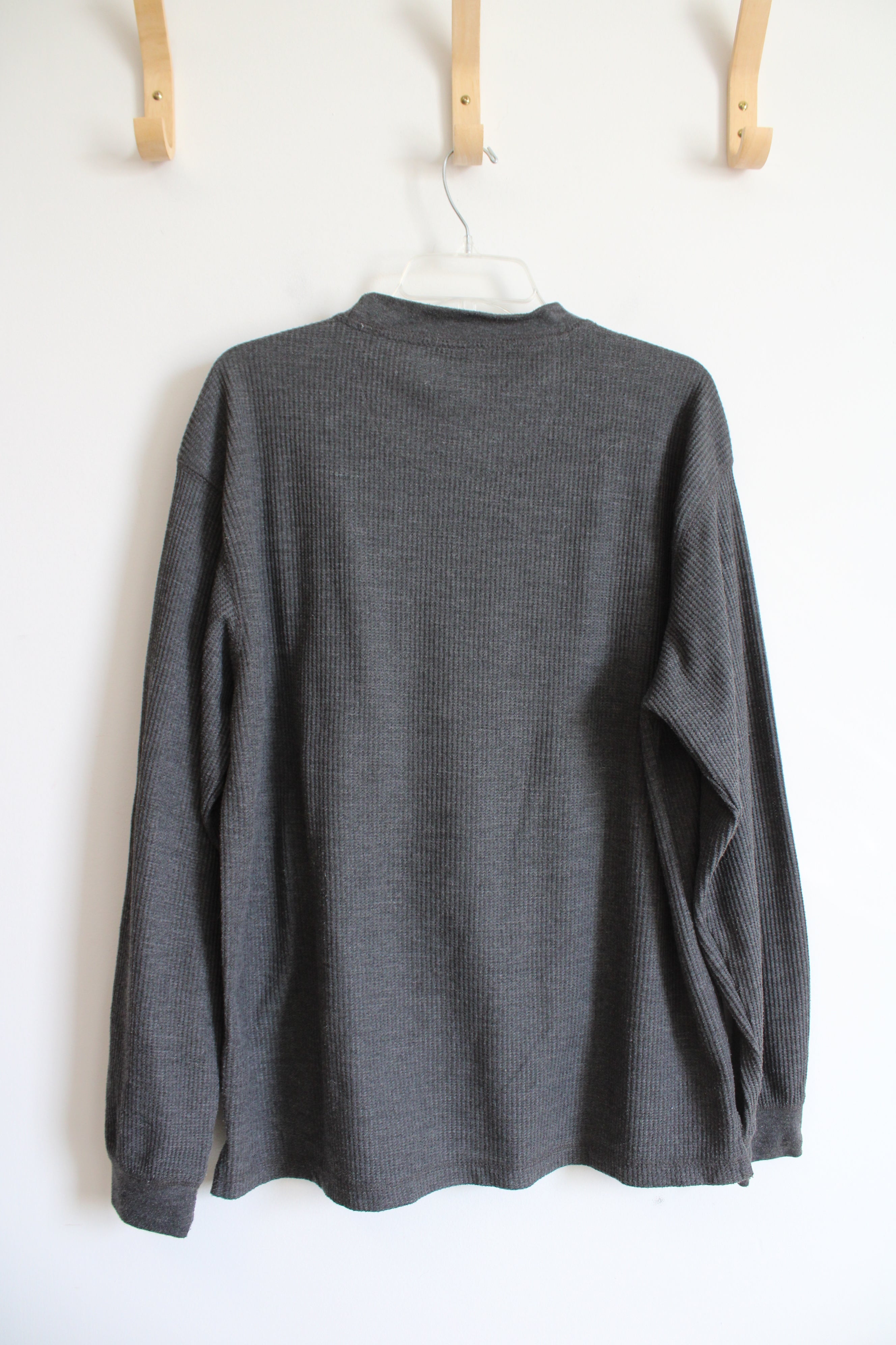 NEW Alpine Lakes Gray Waffle Knit Long Sleeved Shirt | L