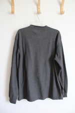 NEW Alpine Lakes Gray Waffle Knit Long Sleeved Shirt | L