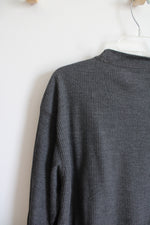 NEW Alpine Lakes Gray Waffle Knit Long Sleeved Shirt | L
