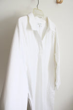 Haven White Organic Cotton Terry Lounge Dress | L
