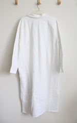 Haven White Organic Cotton Terry Lounge Dress | L