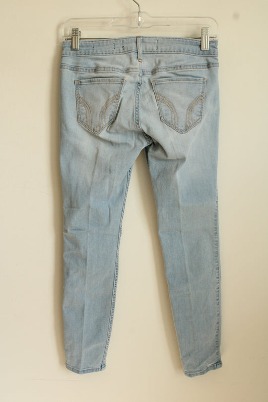 Hollister Light Wash Super Skinny Lowrise Crop Jeans | 1-S