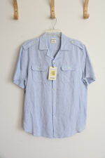 NEW Murano Baird McNutt Blue Linen Button Down Shirt | M