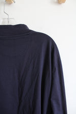 Izod Navy LVC Mock Neck Long Sleeved Shirt | XL