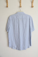 NEW Murano Baird McNutt Blue Linen Button Down Shirt | M