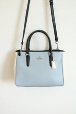 Coach Surrey Carryall Blue & Black Color Block Purse