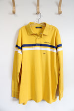 NEW Nautica Yellow White & Blue Rugby Shirt | XXL