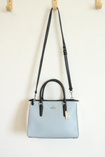 Coach Surrey Carryall Blue & Black Color Block Purse