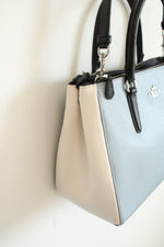 Coach Surrey Carryall Blue & Black Color Block Purse