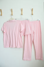 Born Bubble Gum Pink Soft Pajama 3-Piece Set | L