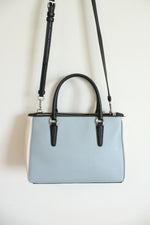 Coach Surrey Carryall Blue & Black Color Block Purse
