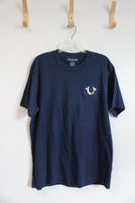 True Religion Raised Logo Est. 2002 World Tour Navy Tee | XL