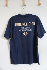 True Religion Raised Logo Est. 2002 World Tour Navy Tee | XL