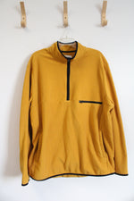 Goodfellow Mustard Gold Fleece 1/4 Zip Sweatshirt | XXL