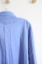 NEW Izod Regular Fit Blue Long Sleeved Button Down Shirt | 17 32/33