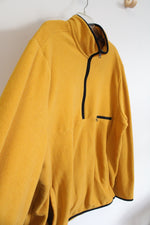 Goodfellow Mustard Gold Fleece 1/4 Zip Sweatshirt | XXL