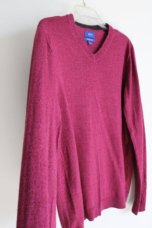 APT.9 Seriously Soft Merino Wool Blend Pink Knit Sweater | L