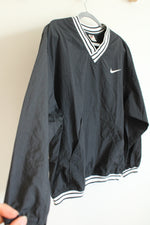 Nike Vintage Black Pullover Windbreaker Sweatshirt | M