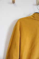 Goodfellow Mustard Gold Fleece 1/4 Zip Sweatshirt | XXL