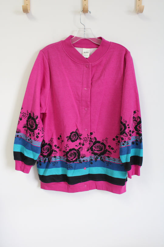 Blair Pink Fleece Lined Cardigan | M