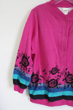 Blair Pink Fleece Lined Cardigan | M