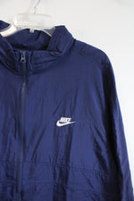 NEW Nike Navy Full Zip Windbreaker | XXL