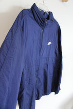 NEW Nike Navy Full Zip Windbreaker | XXL
