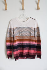 Talbots Striped Knit Sweater | M Petite