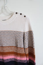 Talbots Striped Knit Sweater | M Petite