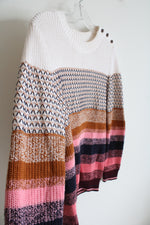 Talbots Striped Knit Sweater | M Petite