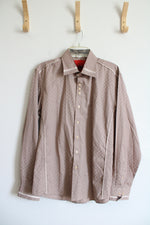 Platini Jean Cougar Brown Patterned Button Down Shirt | L