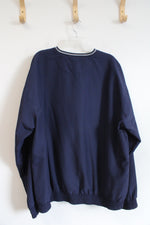 Vintage Nike 90s American Flag Navy Windbreaker Pullover | XL