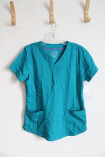 NEW Purple Label Healing Hands Blue Scrub Top | M