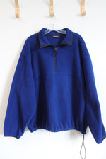 Woolrich Blue Fleece 1/4 Zip Sweatshirt | 2XL
