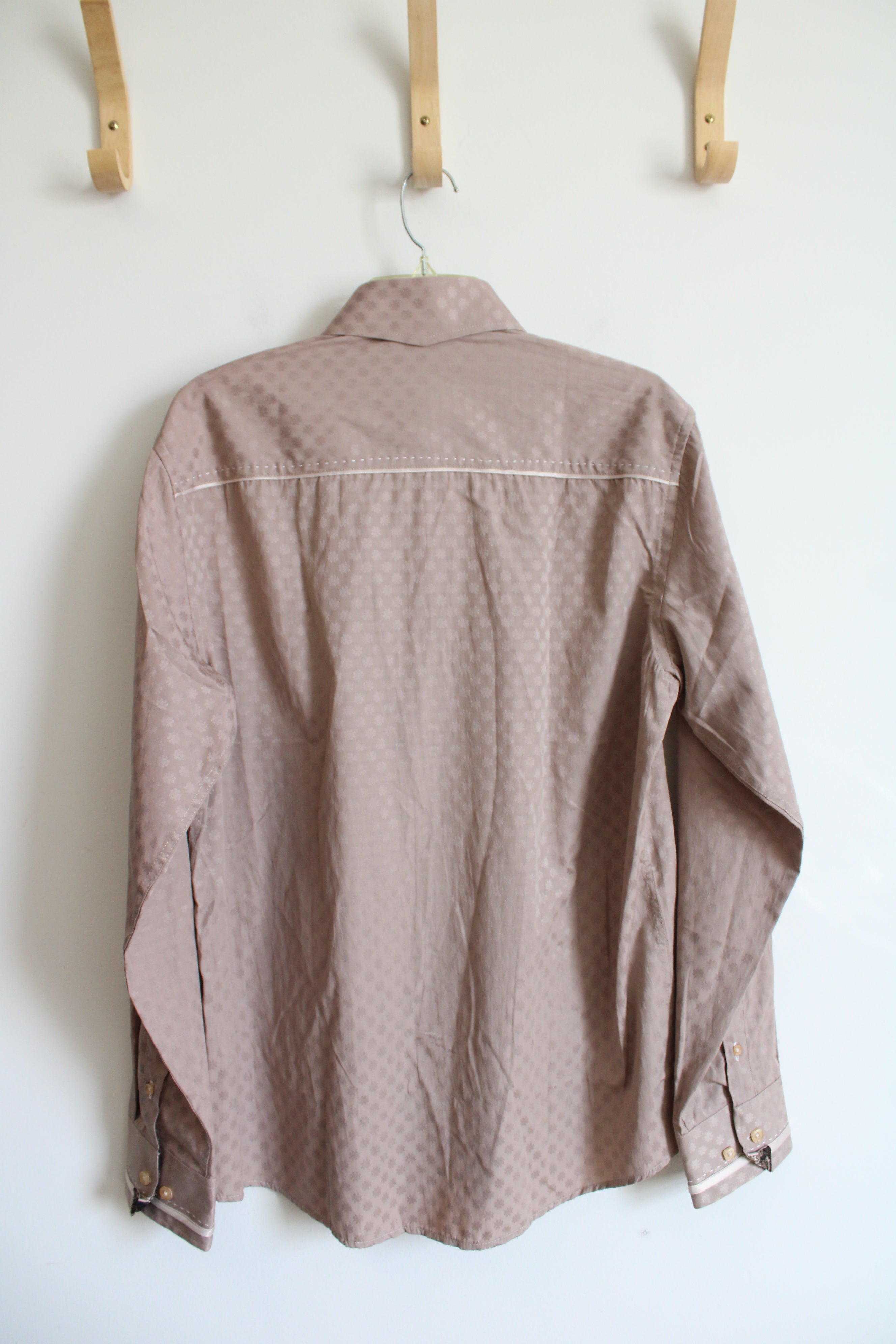 Platini Jean Cougar Brown Patterned Button Down Shirt | L