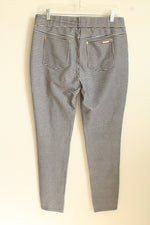 Michael Kors Black and White Checkered Knit Stretch Pants | L