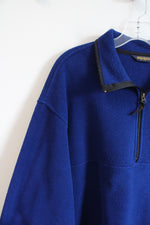 Woolrich Blue Fleece 1/4 Zip Sweatshirt | 2XL