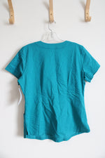 NEW Purple Label Healing Hands Blue Scrub Top | M