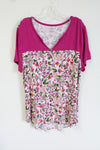 Lane Bryant Swing Tee Pink Floral Top | 14/16
